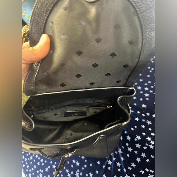 Kate Spade Charcoal Leather Backpack - Picture 6 of 6